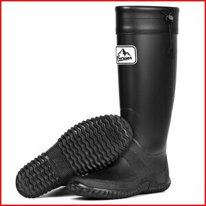 Women's Tall Waterproof Rain Boots Lightweight Packable Rubber Garden Boots